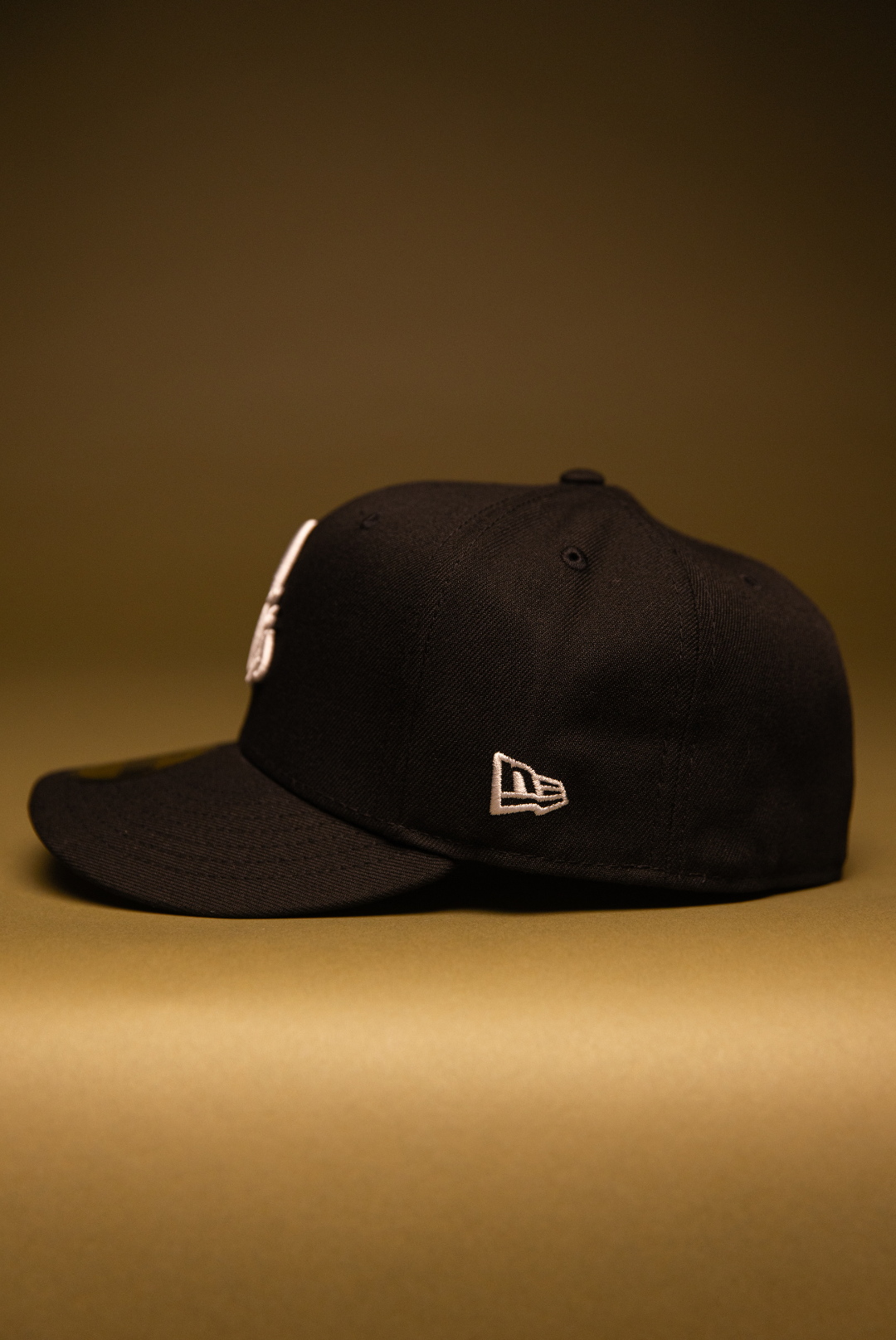 NEW ERA EXCLUSIVE 59FIFTY BLACK BALTIMORE ORIOLES W/ 50TH ANNIVERSARY SIDE PATCH