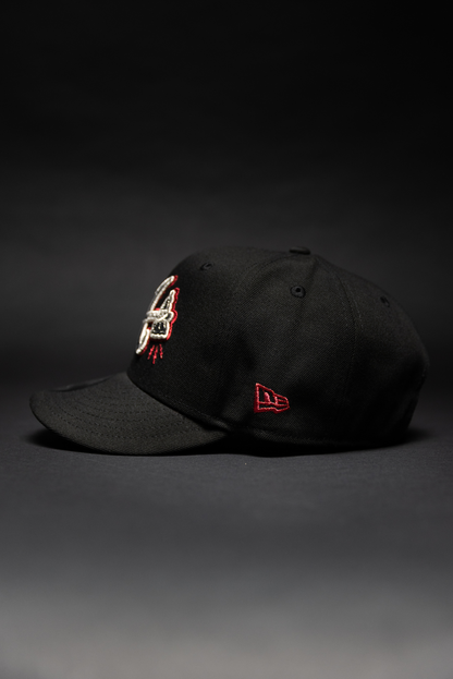 NEW ERA EXCLUSIVE 9FIFTY BLACK ATLANTA BRAVES SNAPBACK W/ WORLD SERIES SIDE PATCH