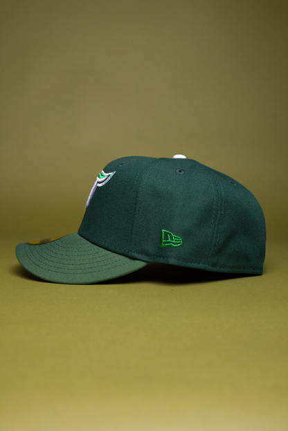 NEW ERA EXCLUSIVE 59FIFTY EMERALD GREEN TORONTO BLUE JAYS W/ 30TH SEASON SIDE PATCH