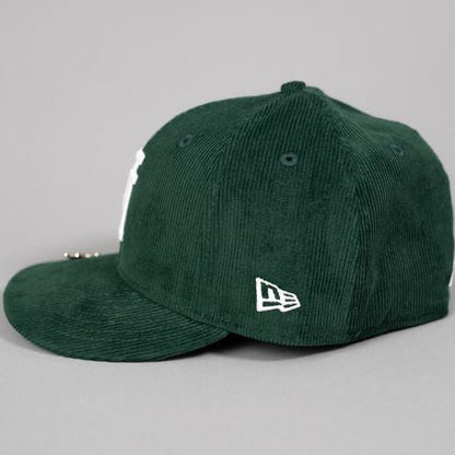 NEW ERA EXCLUSIVE 59FIFTY CORDUROY FOREST GREEN UPSIDE DOWN LOS ANGELES DODGERS