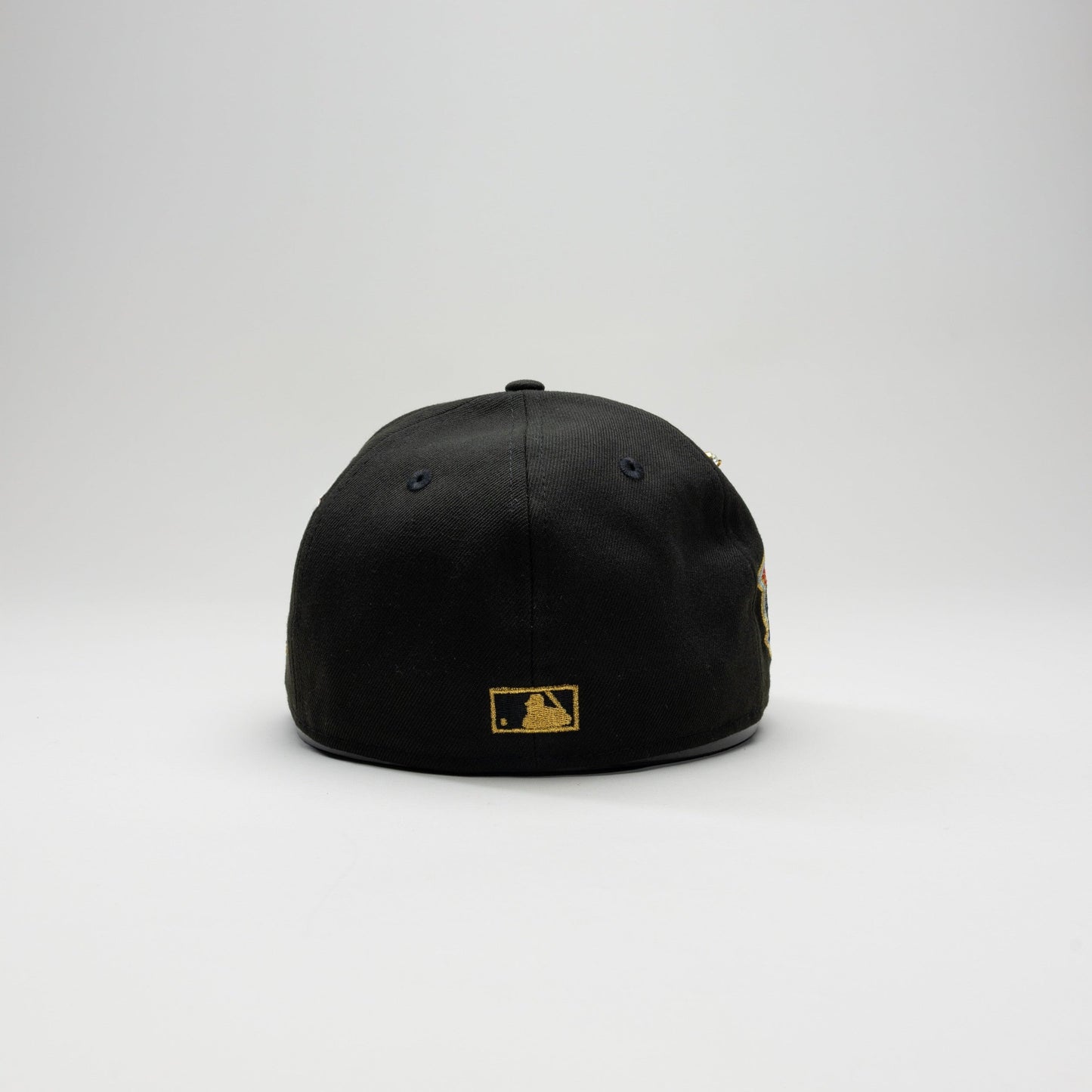 NEW ERA EXCLUSIVE 59FIFTY BLACK LOS ANGELES DODGERS SCRIPT W/ 1ST WORLD CHAMPIONSHIP SIDE PATCH