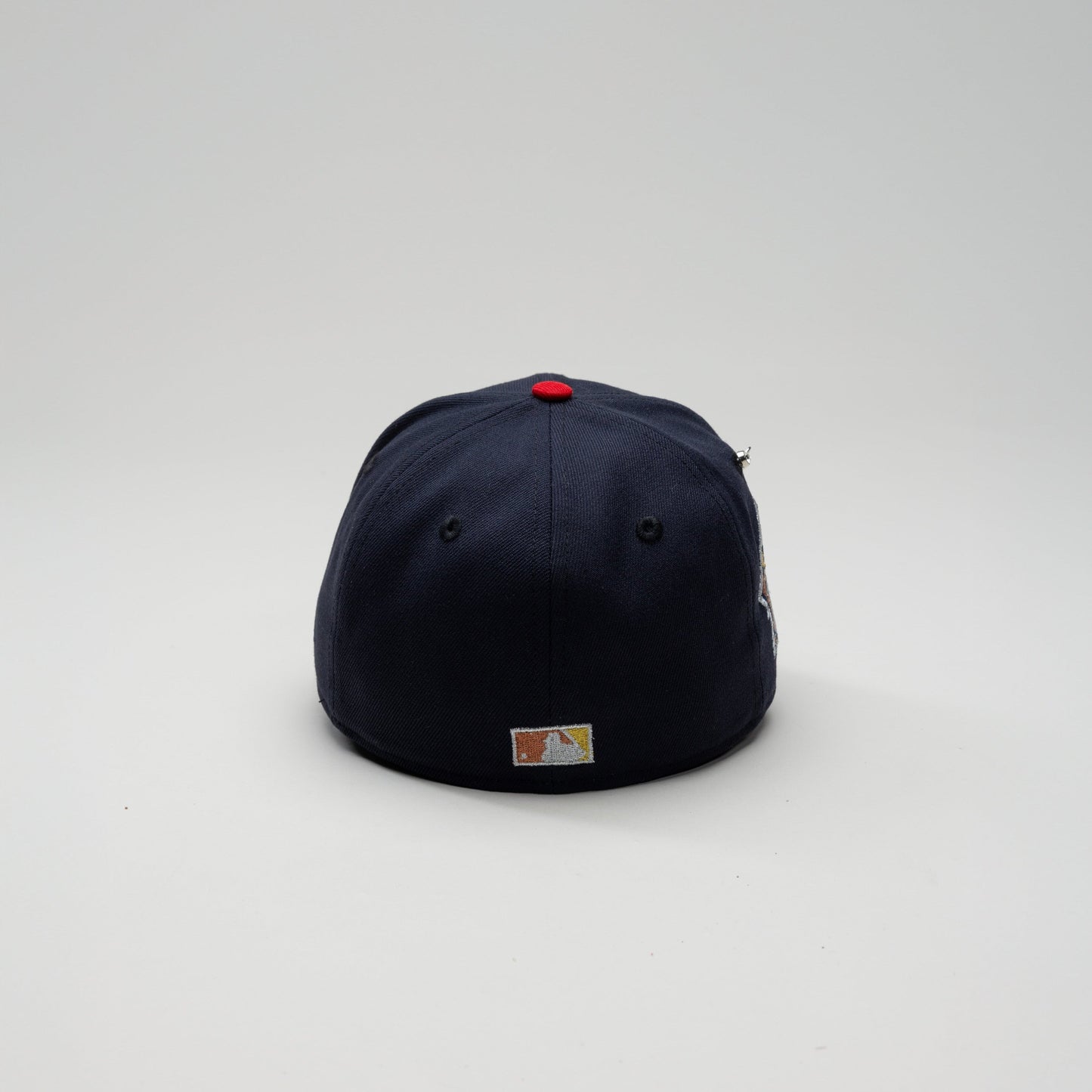 NEW ERA EXCLUSIVE 59FIFTY NAVY/RED ATLANTA BRAVES W/ 1999 WORLD SERIES SIDE PATCH