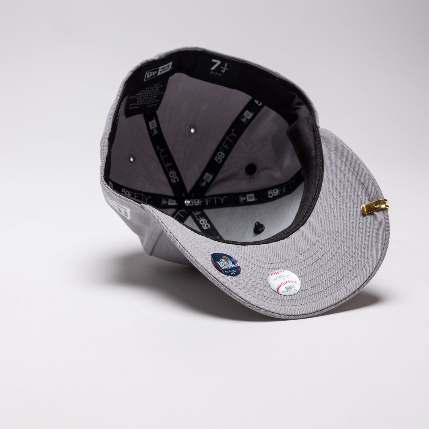 NEW ERA EXCLUSIVE 59FIFTY SMOKE GREY LOS ANGELES DODGERS W/ 2024 WORLD SERIES SIDE PATCH