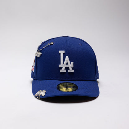 NEW ERA EXCLUSIVE 59FIFTY BLUE LOS ANGELES DODGERS W/ 2024 WORLD SERIES CHAMPIONS SIDE PATCH