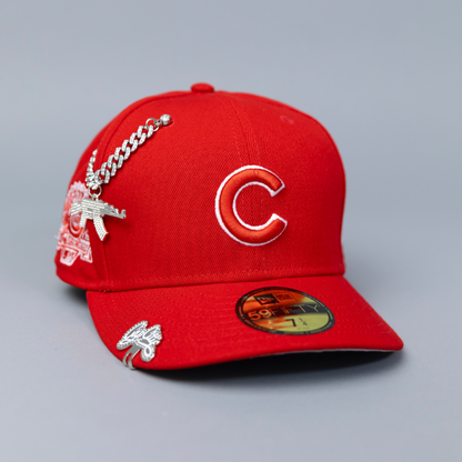 NEW ERA EXCLUSIVE 59FIFTY RED CHICAGO CUBS W/ 1990 ALL STAR GAME SIDE PATCH