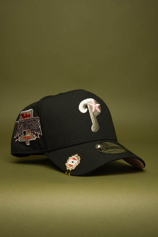 NEW ERA 9FIFTY A-FRAME BLACK PHILADELPHIA PHILLIES SNAPBACK W/ 1996 ALL STAR GAME SIDE PATCH