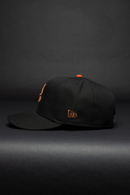 NEW ERA EXCLUSIVE 59FIFTY BLACK ATLANTA BRAVES W/ TURNER FIELD SIDE PATCH