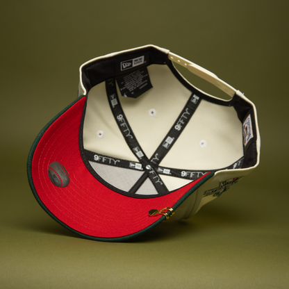 NEW ERA 9FIFTY A-FRAME CHROME/FOREST GREEN ANAHEIM ANGELS SNAPBACK W/ ALL STAR GAME SIDE PATCH