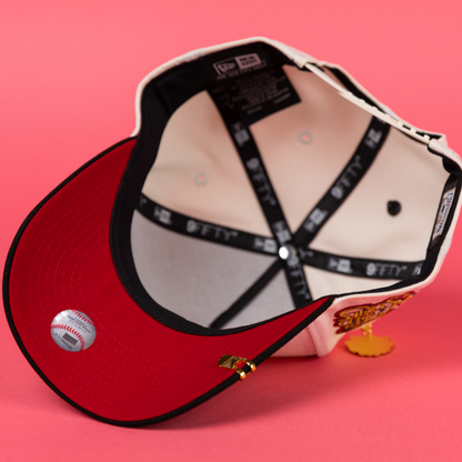 NEW ERA 9FIFTY A-FRAME CHROME/ BLACK PITTSBURGH PIRATES SNAPBACK W/ 76TH WORLD SERIES SIDE PATCH