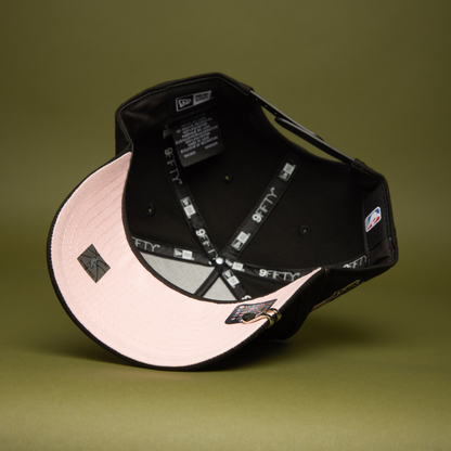 NEW ERA 9FIFTY A-FRAME BLACK LOS ANGELES LAKERS SNAPBACK W/ 17X CHAMPIONS SIDE PATCH