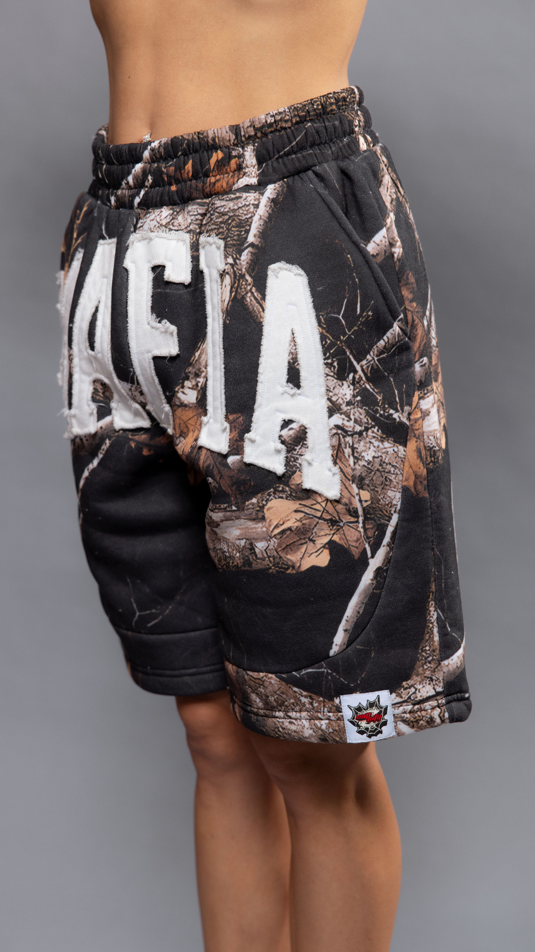 CAP CITY X SHORELINE MAFIA BLACK CAMO SHORTS -UNISEX