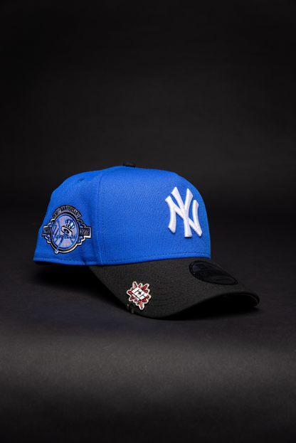 NEW ERA 9FIFTY A-FRAME BLUE/ BLACK NEW YORK YANKEES SNAPBACK W/ 100TH ANNIVERSARY SIDE PATCH