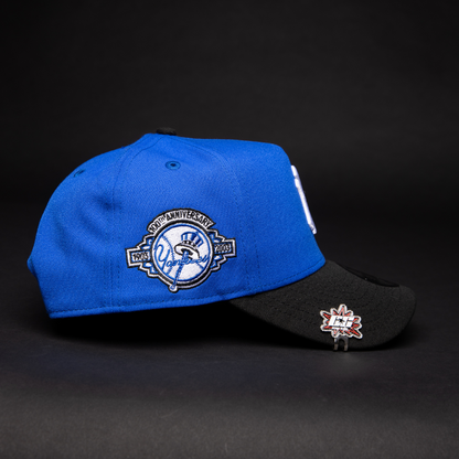 NEW ERA 9FIFTY A-FRAME BLUE/ BLACK NEW YORK YANKEES SNAPBACK W/ 100TH ANNIVERSARY SIDE PATCH