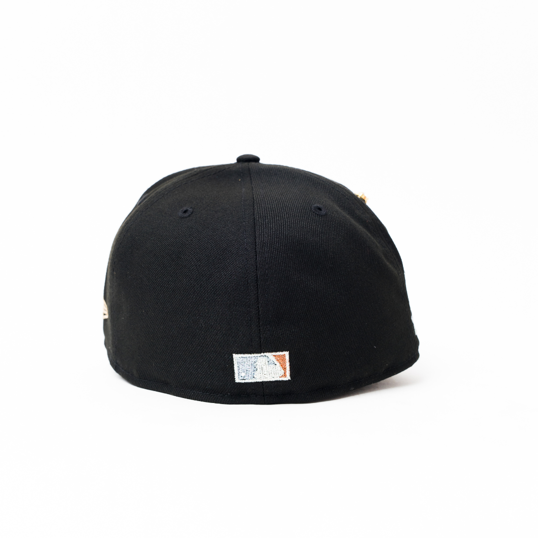 NEW ERA EXCLUSIVE 59FIFTY BLACK ATLANTA BRAVES W/ TURNER FIELD SIDE PATCH