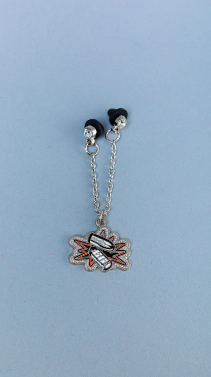 *NEW SILVER "CAP CITY" BULLETS CHAIN W/ RHINESTONES VERY LIMITED