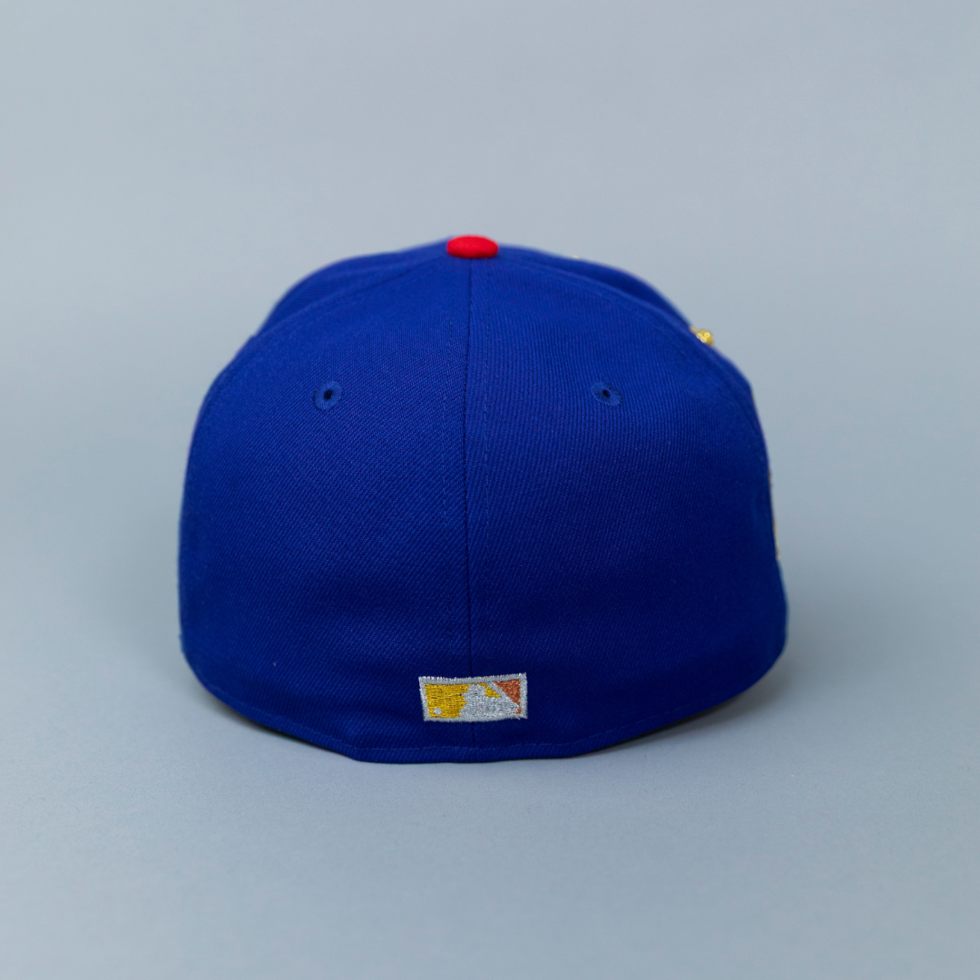 NEW ERA EXCLUSIVE 59FIFTY DARK BLUE/ WALNUT PHILADELPHIA PHILLIES W/ 1996 ALL STAR GAME PATCH