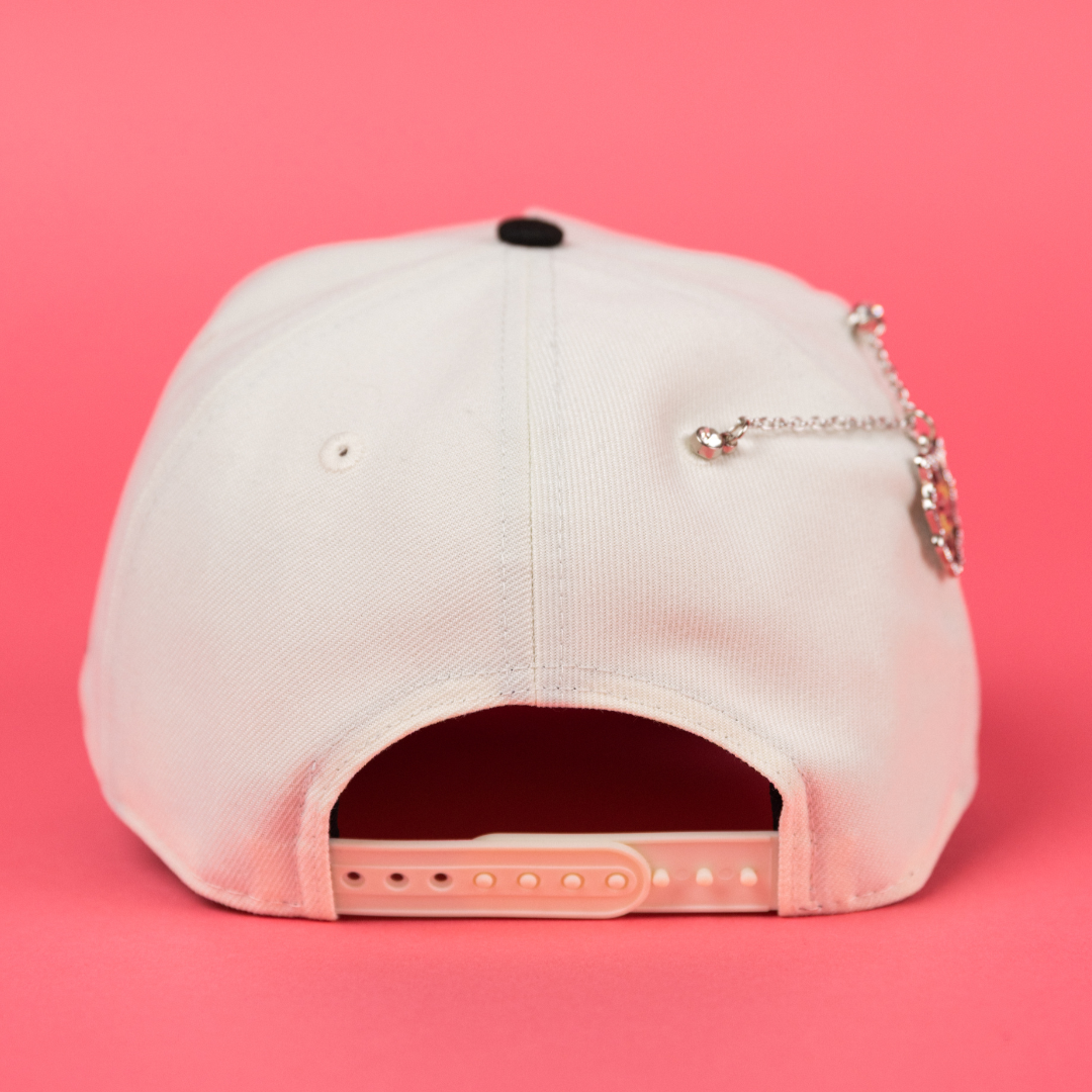 NEW ERA 9FIFTY A-FRAME CHROME/ BLACK SAN FRANCISCO GIANTS SNAPBACK W/ 60TH ANNIVERSARY SIDE PATCH