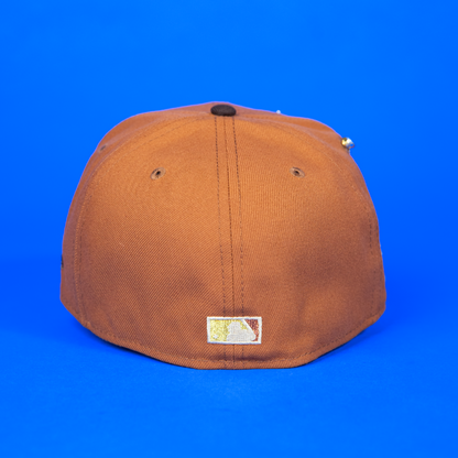 NEW ERA EXCLUSIVE 59FIFTY RUST/ WALNUT NEW YORK YANKEES W/ 1999 WORLD SERIES SIDE PATCH