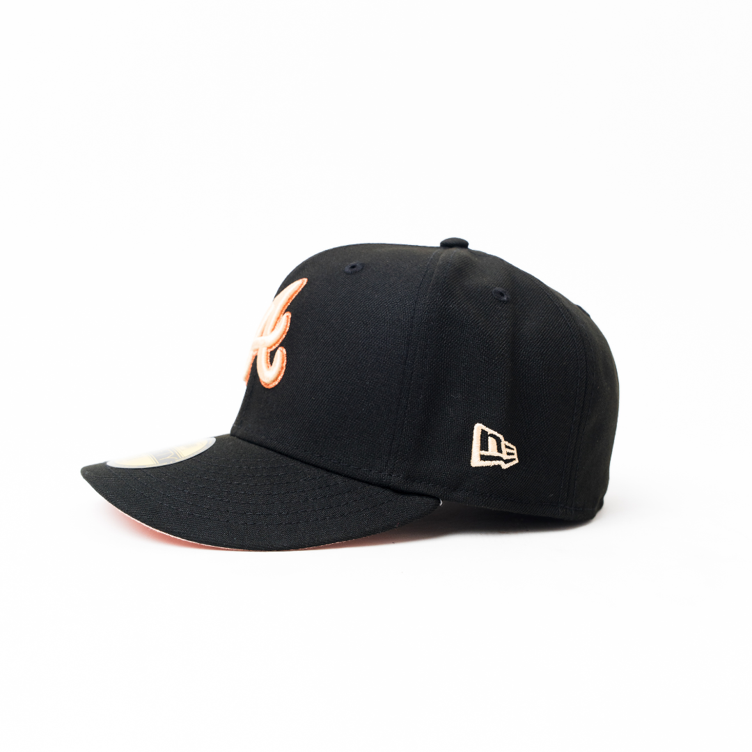 NEW ERA EXCLUSIVE 59FIFTY BLACK ATLANTA BRAVES W/ TURNER FIELD SIDE PATCH