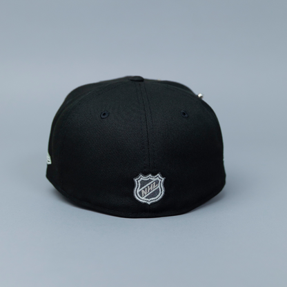 NEW ERA 59FIFTY BLACK LOS ANGELES KINGS SCRIPT W/ "KINGS" SIDE PATCH