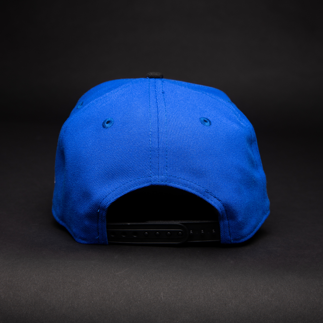 NEW ERA 9FIFTY A-FRAME BLUE/ BLACK NEW YORK YANKEES SNAPBACK W/ 100TH ANNIVERSARY SIDE PATCH