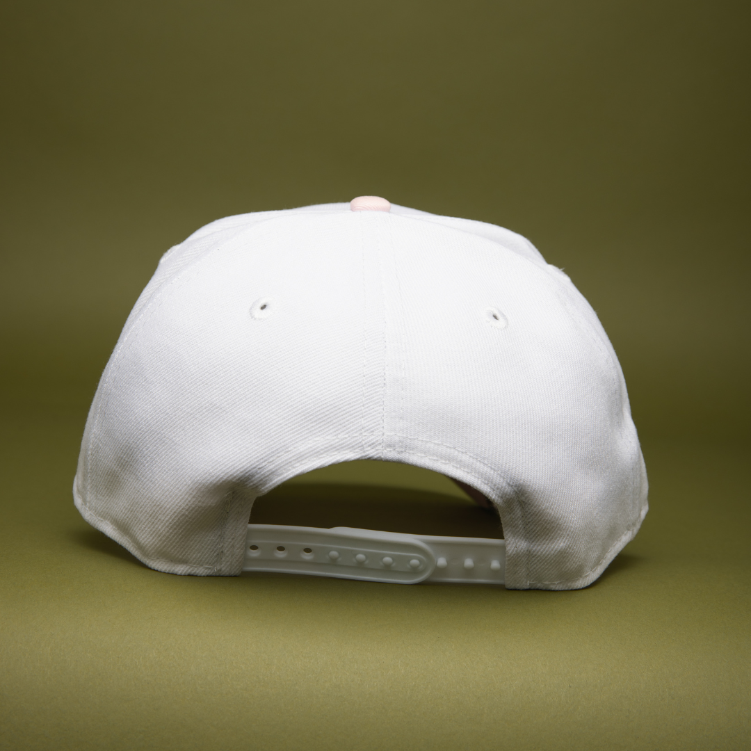NEW ERA 9FIFTY A-FRAME PEARL WHITE TORONTO BLUE JAYS SNAPBACK W/ 30TH ANNIVERSARY SIDE PATCH