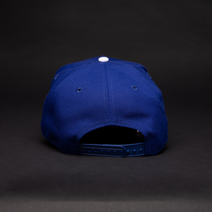 NEW ERA 9FIFTY A-FRAME BLUE LOS ANGELES DODGERS W/ ICY HEART + 50TH ANNIVERSARY SIDE PATCH