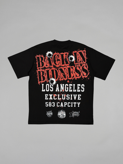 CAP CITY X SHORELINE MAFIA BLACK "LOS ANGELES EXCLUSIVE" TEE - UNISEX