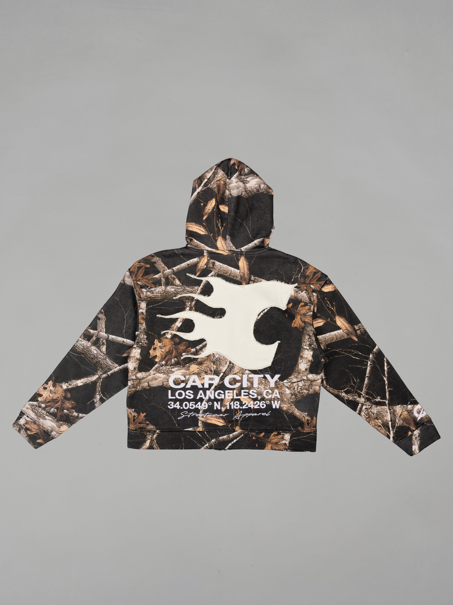 CAP CITY X SHORELINE MAFIA BLACK CAMO ZIP UP HOODIE -UNISEX