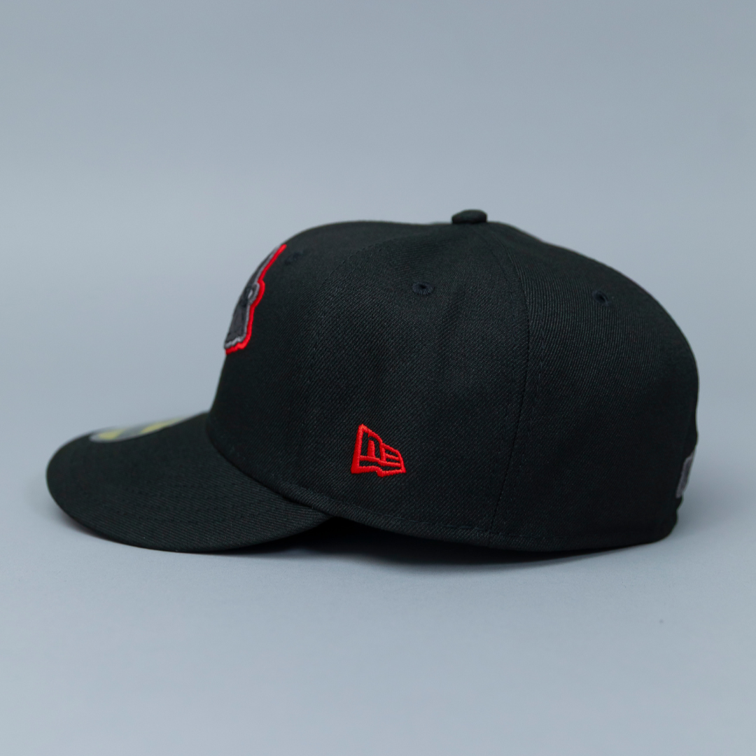 NEW ERA 59FIFTY BLACK ATLANTA BRAVES