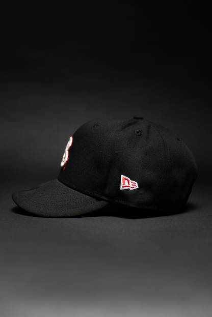 NEW ERA EXCLUSIVE 9FIFTY BLACK LONG BEACH STATE SNAPBACK W/ LONG BEACH CERTIFIED SIDE PATCH