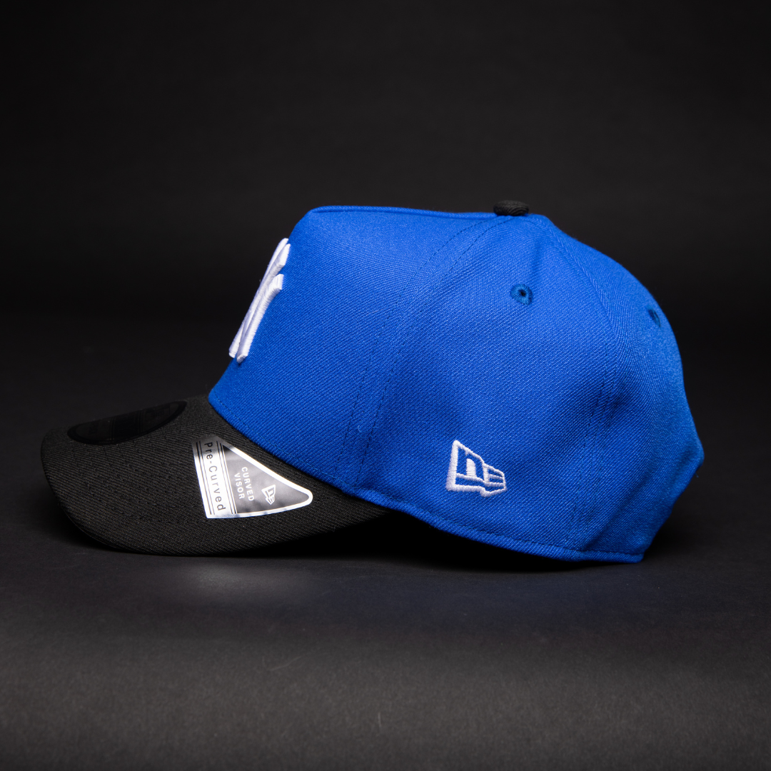 NEW ERA 9FIFTY A-FRAME BLUE/ BLACK NEW YORK YANKEES SNAPBACK W/ 100TH ANNIVERSARY SIDE PATCH