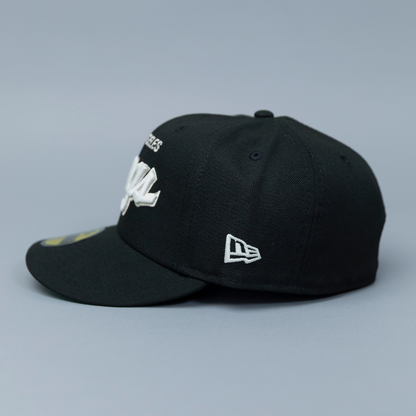 NEW ERA 59FIFTY BLACK LOS ANGELES KINGS SCRIPT W/ "KINGS" SIDE PATCH