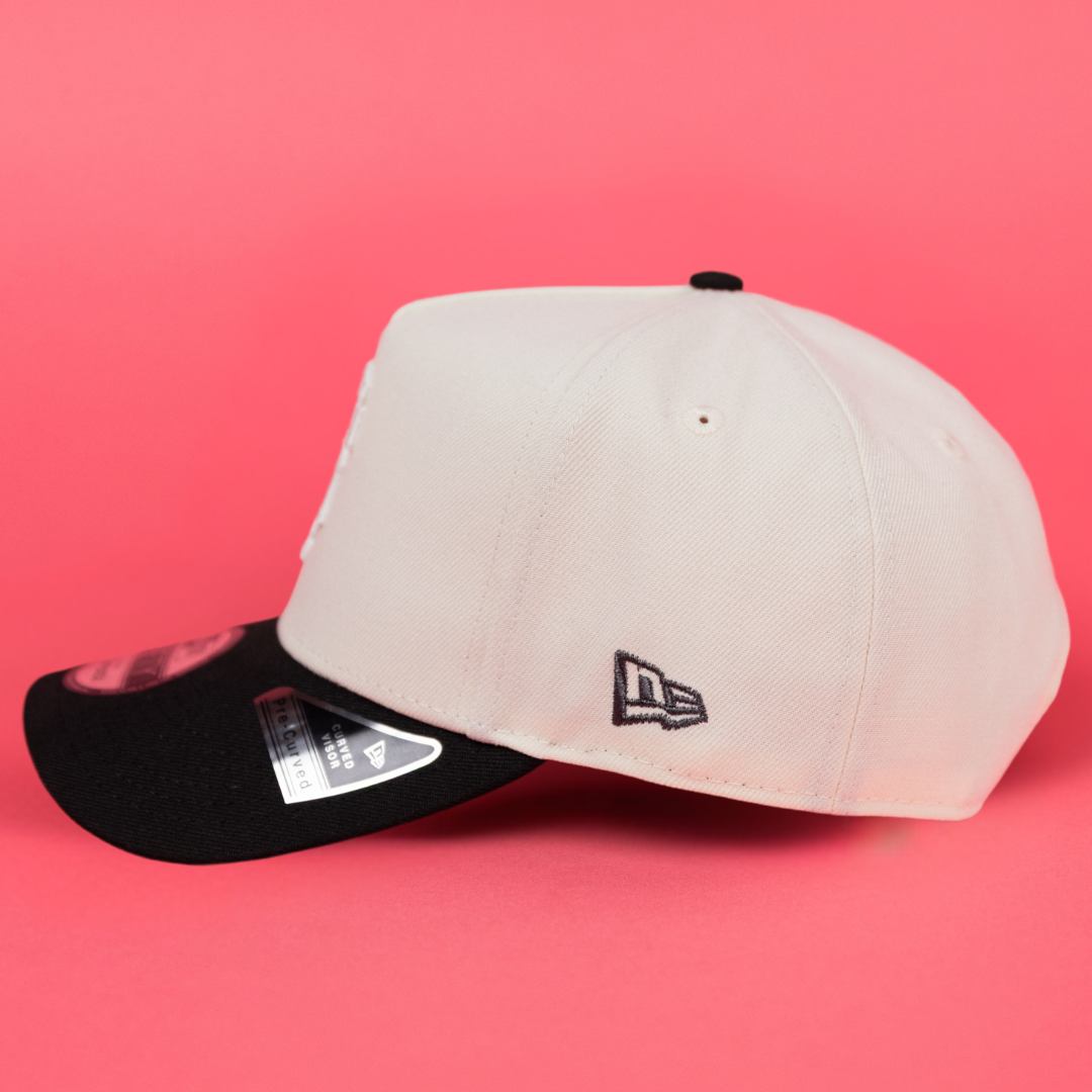 NEW ERA 9FIFTY A-FRAME CHROME/ BLACK SAN FRANCISCO GIANTS SNAPBACK W/ 60TH ANNIVERSARY SIDE PATCH