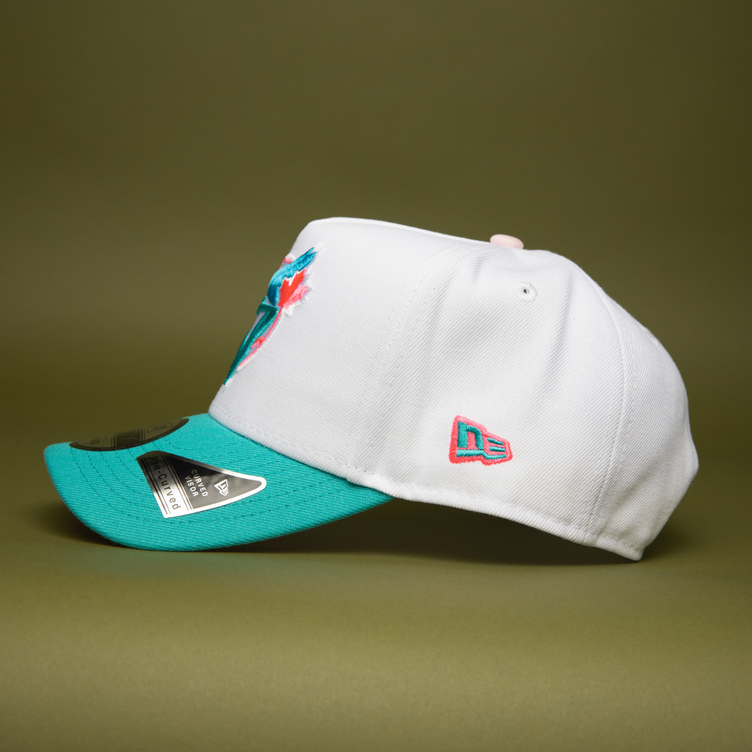 NEW ERA 9FIFTY A-FRAME PEARL WHITE TORONTO BLUE JAYS SNAPBACK W/ 30TH ANNIVERSARY SIDE PATCH