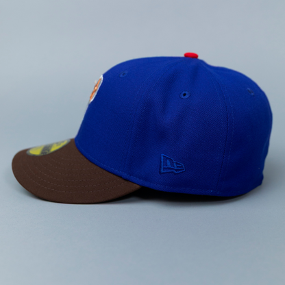 NEW ERA EXCLUSIVE 59FIFTY DARK BLUE/ WALNUT PHILADELPHIA PHILLIES W/ 1996 ALL STAR GAME PATCH