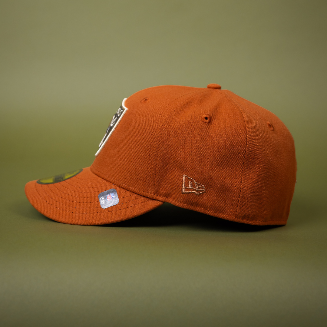 NEW ERA EXCLUSIVE 59FIFTY RUST LAS VEGAS RAIDERS W/ PRO BOWL SIDE PATCH