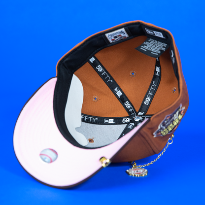 NEW ERA EXCLUSIVE 59FIFTY RUST/ WALNUT NEW YORK YANKEES W/ 1999 WORLD SERIES SIDE PATCH