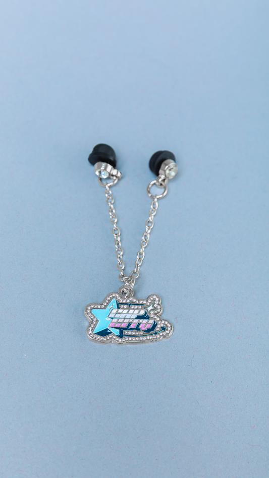 *NEW SILVER "CAP CITY" SHOOTING STAR CHAIN W/ RHINESTONES VERY LIMITED