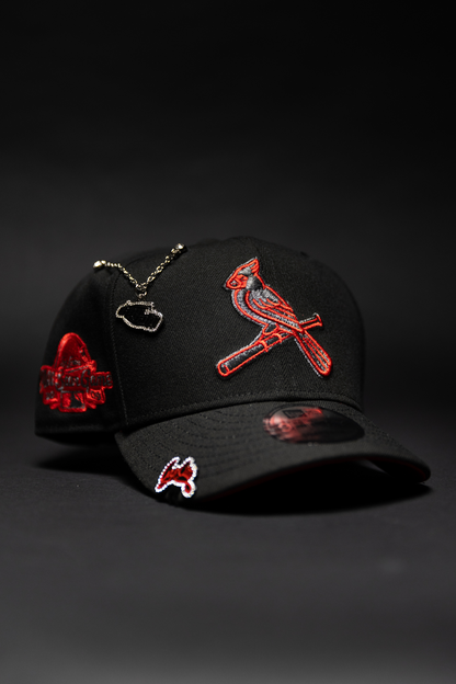 NEW ERA EXCLUSIVE 9FIFTY BLACK ST LOUIS CARDINALS SNAPBACK W/ ALL STAR GAME SIDE PATCH