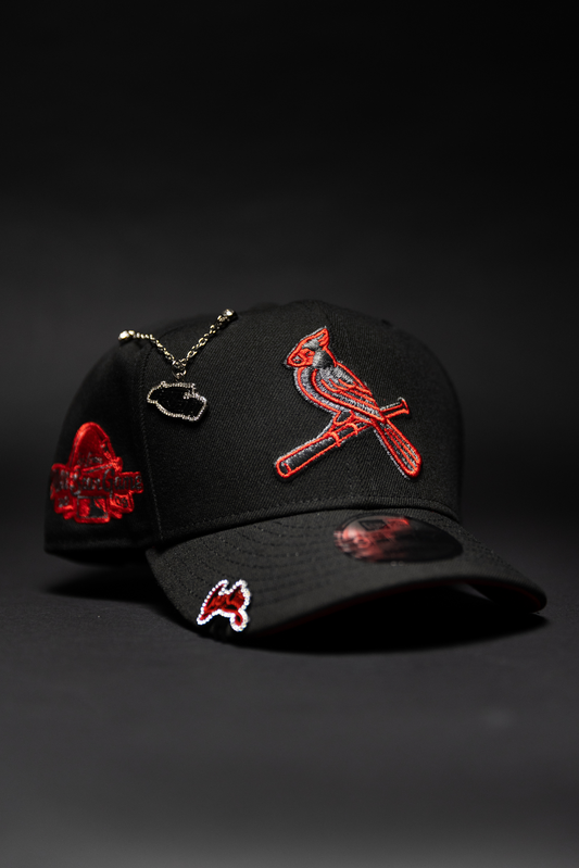 NEW ERA EXCLUSIVE 9FIFTY BLACK ST LOUIS CARDINALS SNAPBACK W/ ALL STAR GAME SIDE PATCH