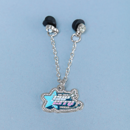 *NEW SILVER "CAP CITY" SHOOTING STAR CHAIN W/ RHINESTONES VERY LIMITED