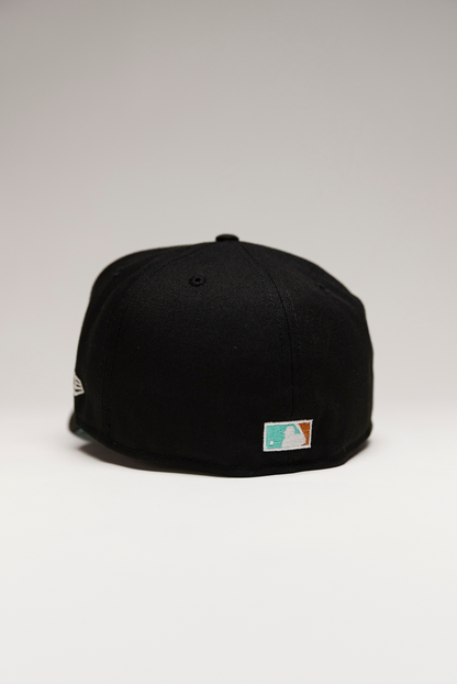 NEW ERA EXCLUSIVE 59FIFTY BLACK NEW YORK YANKEES W/ SUBWAY SERIES SIDE PATCH