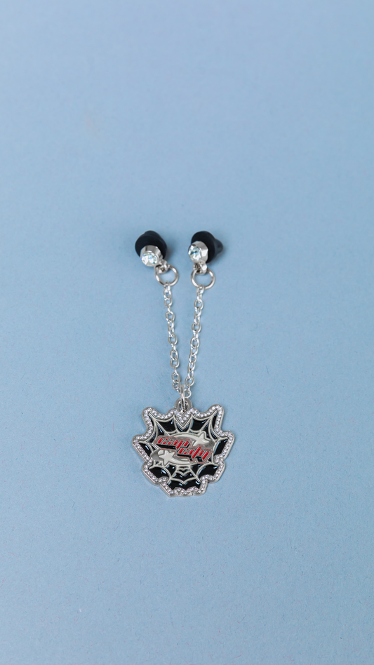 *NEW SILVER "CAP CITY" SPIDER WEB CHAIN W/ RHINESTONES VERY LIMITED