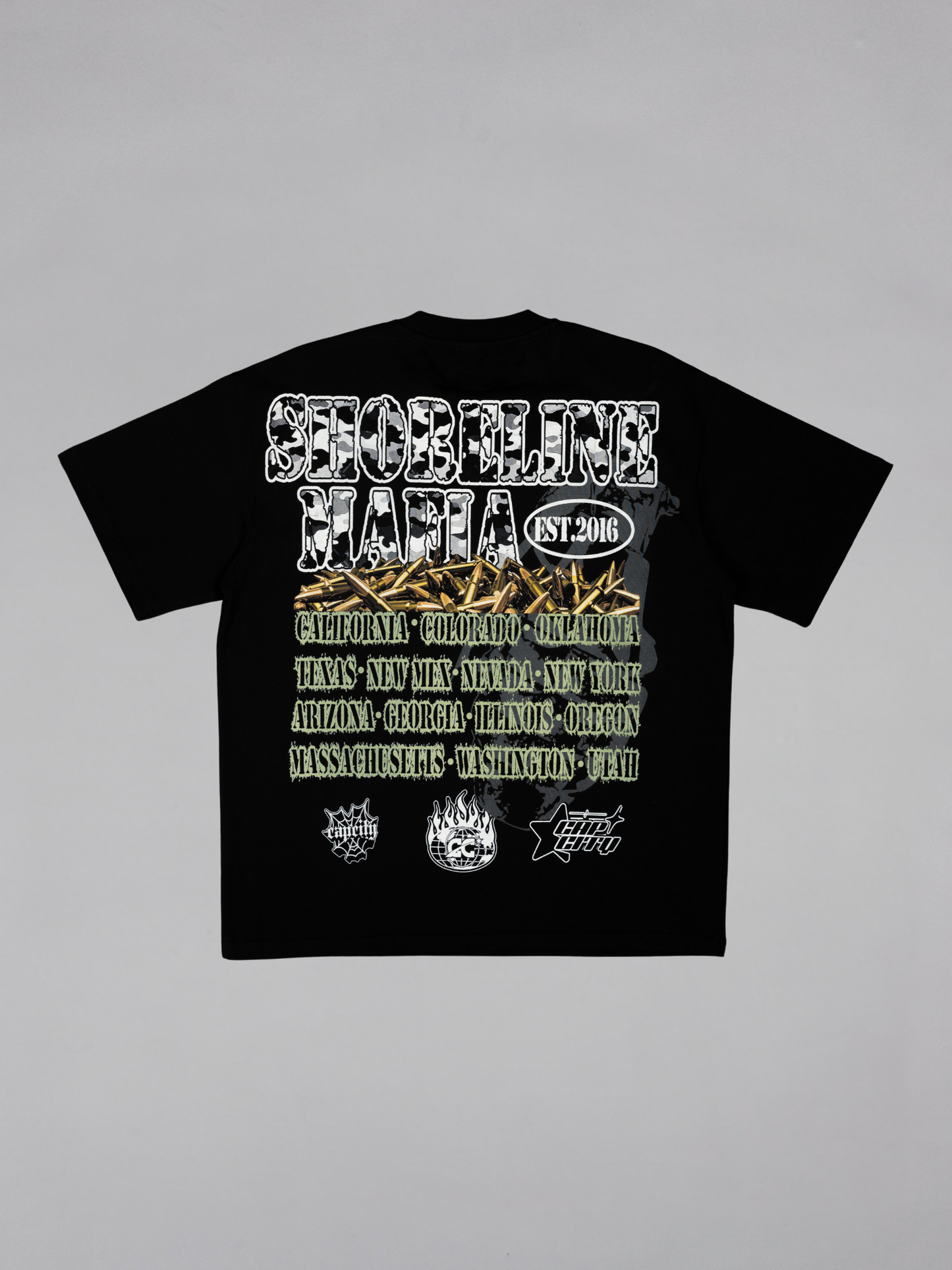 CAP CITY X SHORELINE MAFIA BLACK TANK TEE - UNISEX