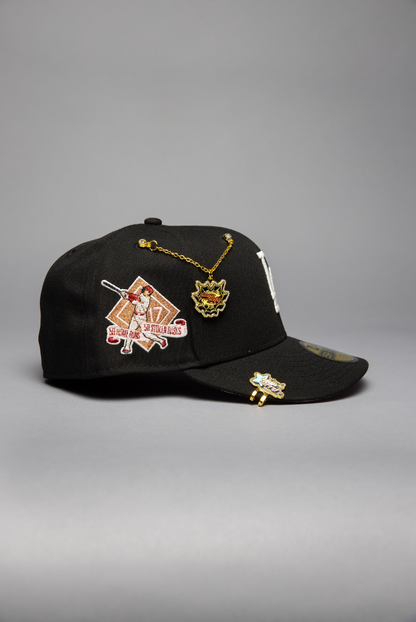 NEW ERA EXCLUSIVE 59FIFTY BLACK LOS ANGELES DODGERS W/ SHOHEI OHTANI 50-50 CLUB SIDE PATCH