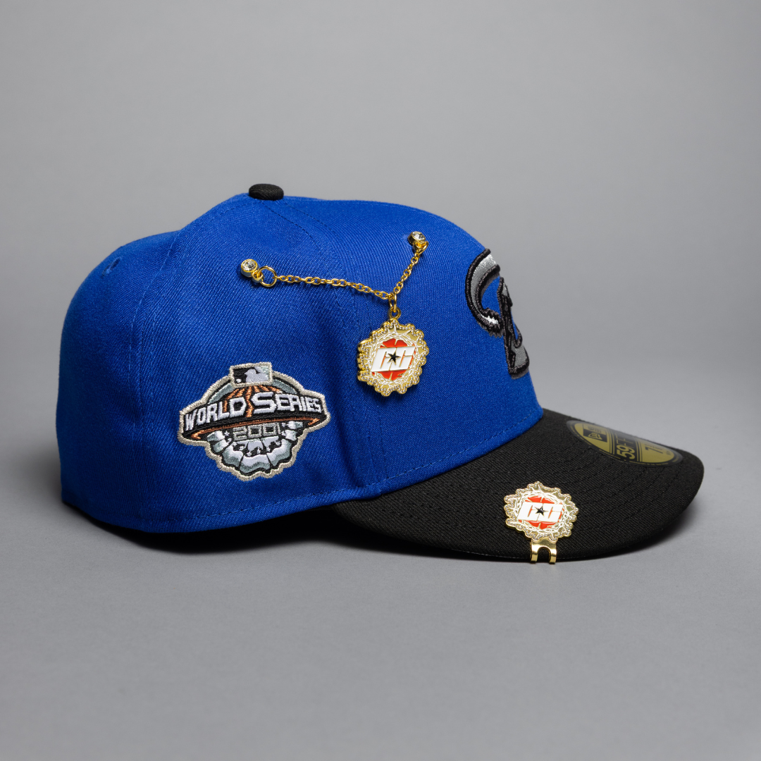 NEW ERA EXCLUSIVE 59FIFTY BLUE/BLACK ARIZONA DIAMONDBACKS W/ 2001 WORLD SERIES SIDE PATCH