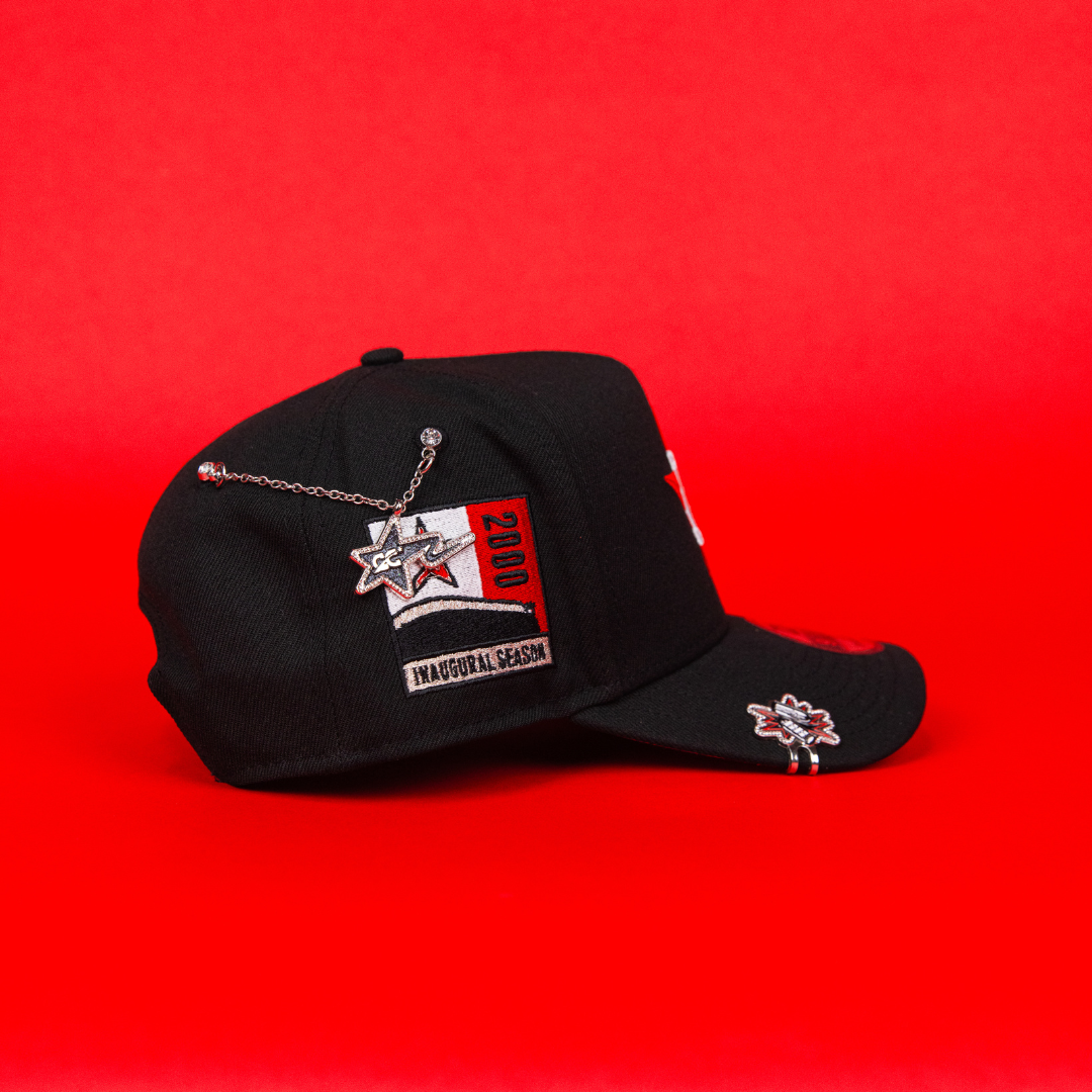 NEW ERA 9FIFTY A-FRAME BLACK HOUSTON ASTROS W/ 2000 INAUGURAL SEASON SIDE PATCH