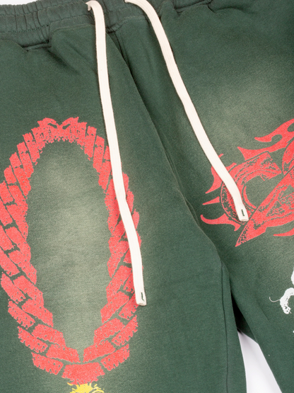EXCLUSIVE CLUB x RANCHO HUMILDE GREEN SWEATS