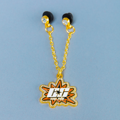 *NEW GOLD "CAP CITY" EXPLOSION CHAIN W/ RHINESTONES VERY LIMITED